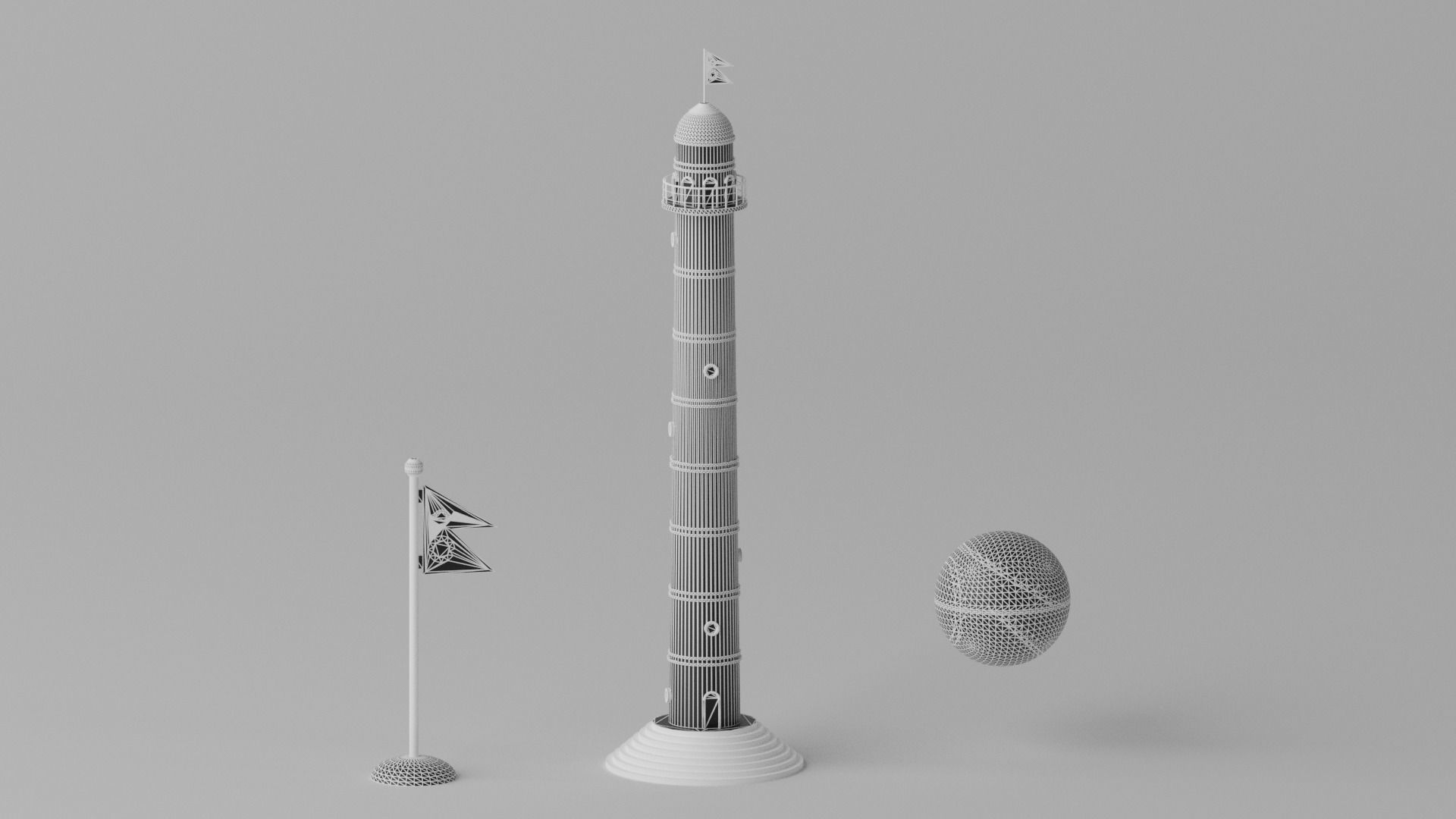 Dharahara Bhimsen Tower Nepal 3D model_8