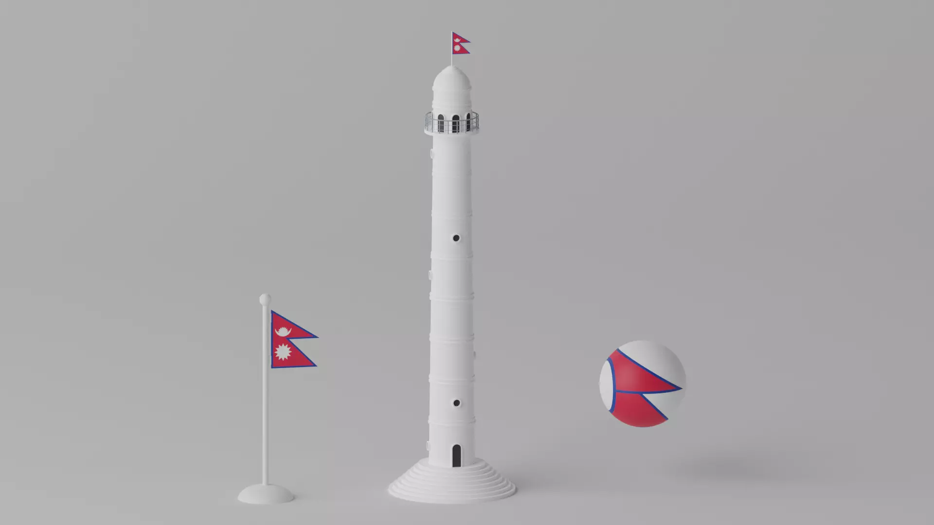 Dharahara Bhimsen Tower Nepal 3D model_0