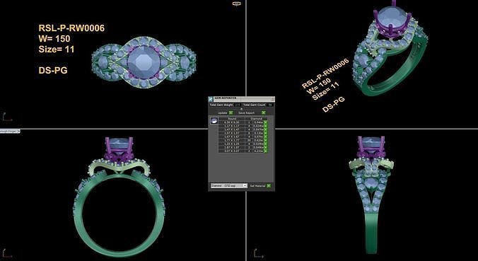 Popular Women Ring Free 3D print model