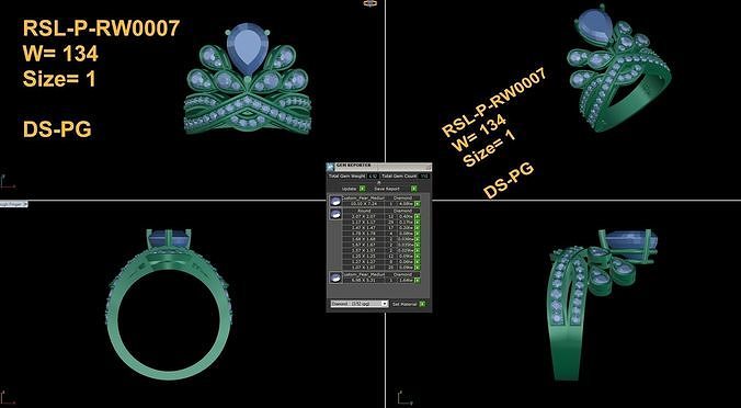 Popular Women Ring  Free 3D print model