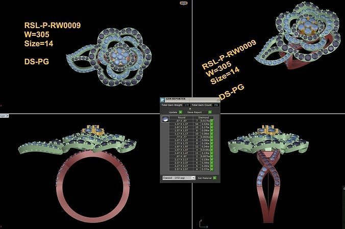 Popular Women Ring Free 3D print model
