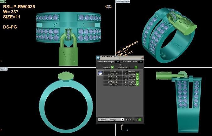 Popular Women Ring Free 3D print model