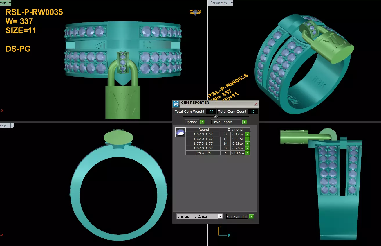 Popular Women Ring Free 3D print model