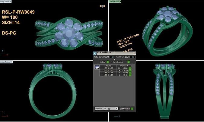 Popular Women Ring Free 3D print model