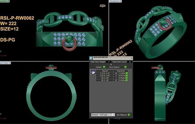 Popular Women Ring Free 3D print model