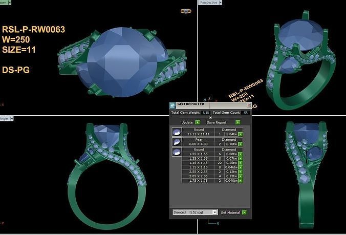 Popular Women Ring Free 3D print model