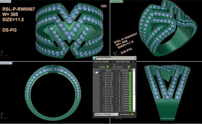 Popular Women Ring  Free 3D print model