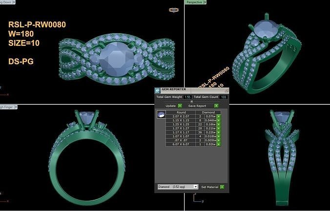 Popular Women Ring  Free 3D print model