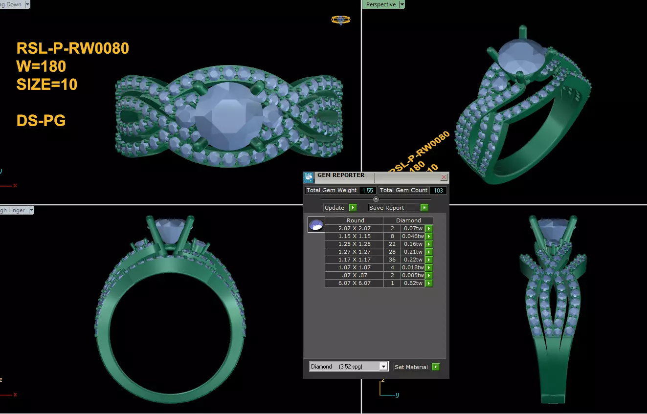 Popular Women Ring Free 3D print model