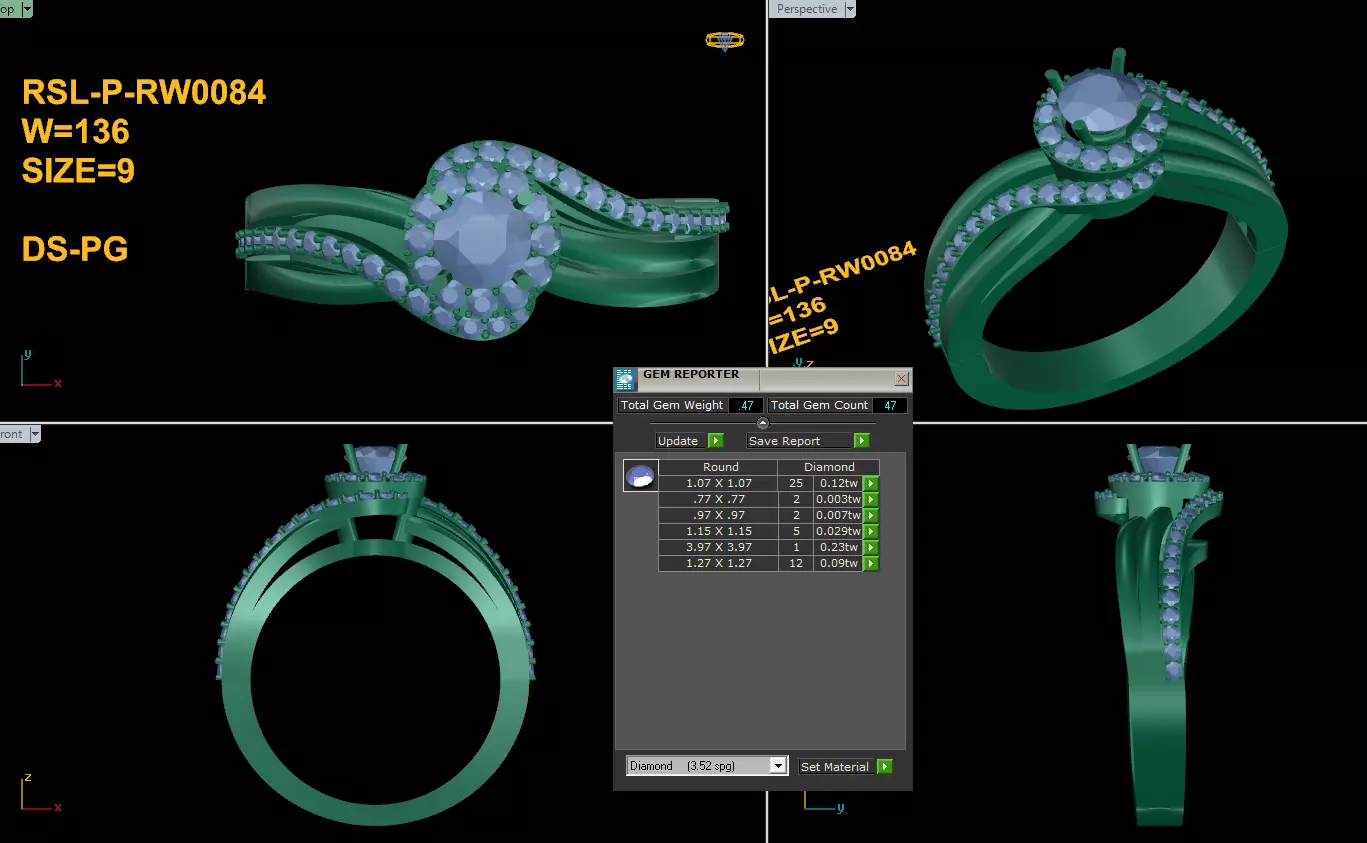 Popular Women Ring Free 3D print model
