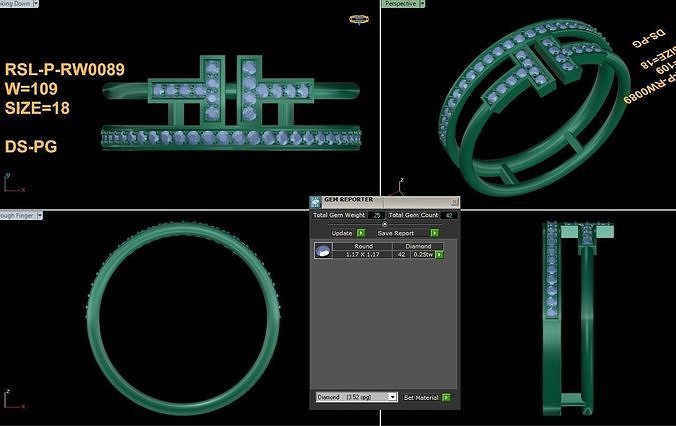 Popular Women Ring Free 3D print model