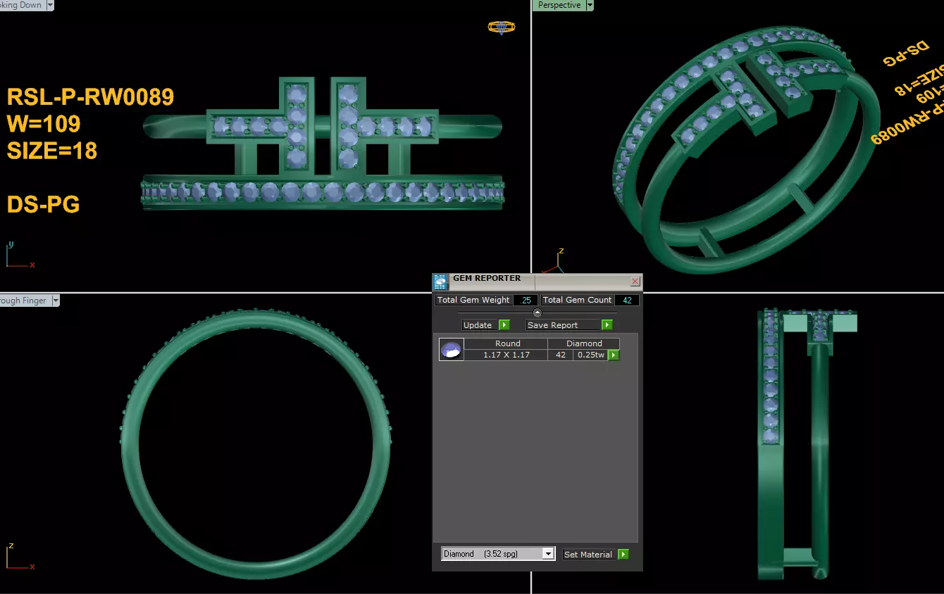 Popular Women Ring Free 3D print model