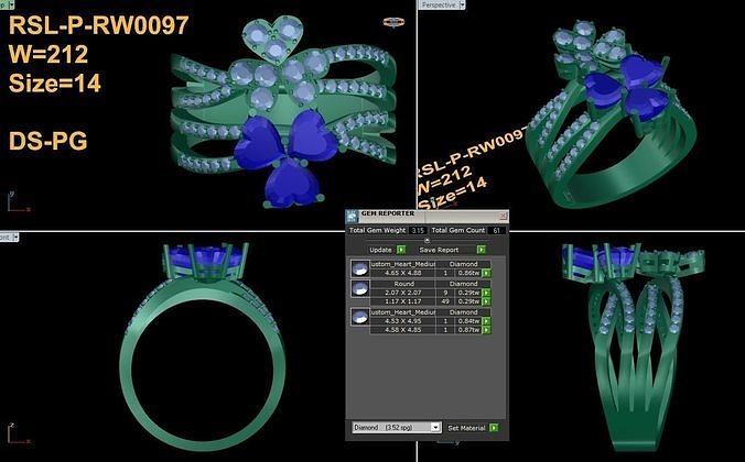 Popular Women Ring Free 3D print model