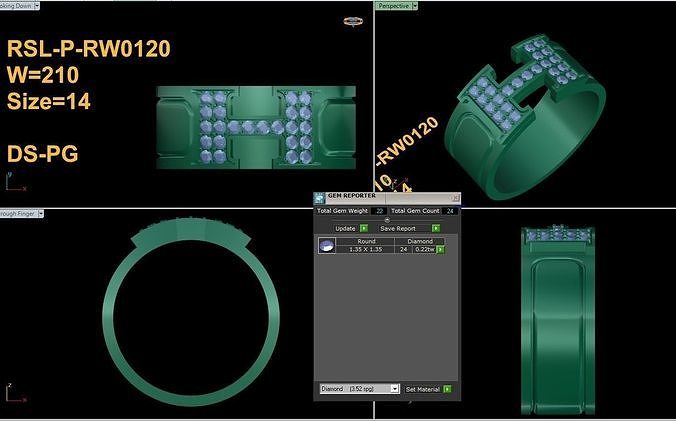 Popular Women Ring Free 3D print model