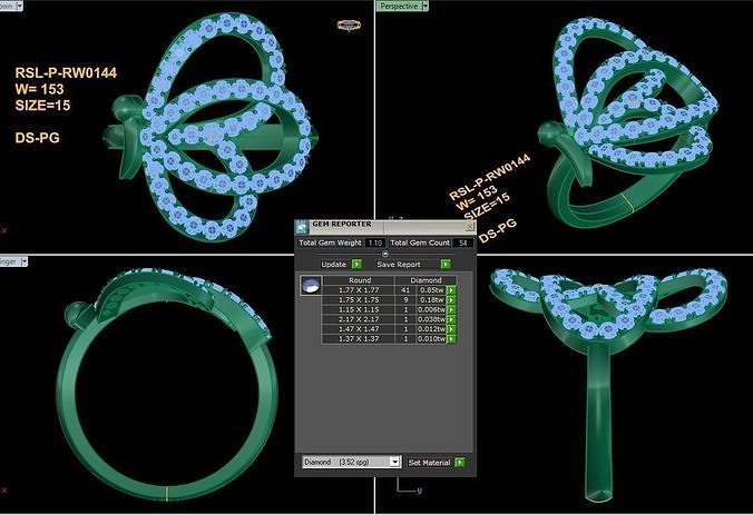 Popular Women Ring  Free 3D print model