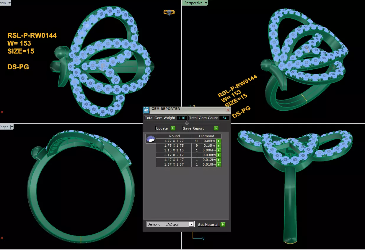 Popular Women Ring Free 3D print model