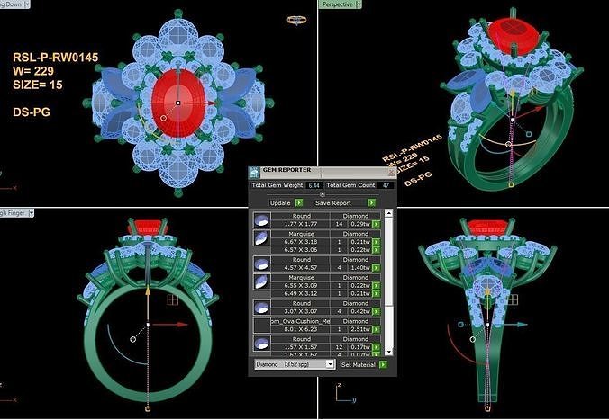 Popular Women Ring  Free 3D print model