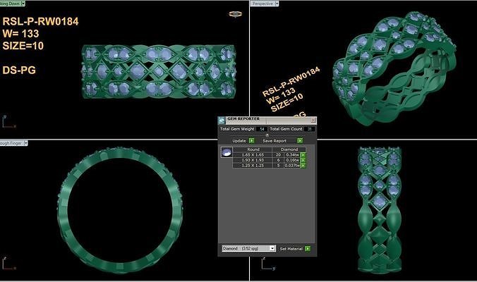 Popular Women Ring  Free 3D print model