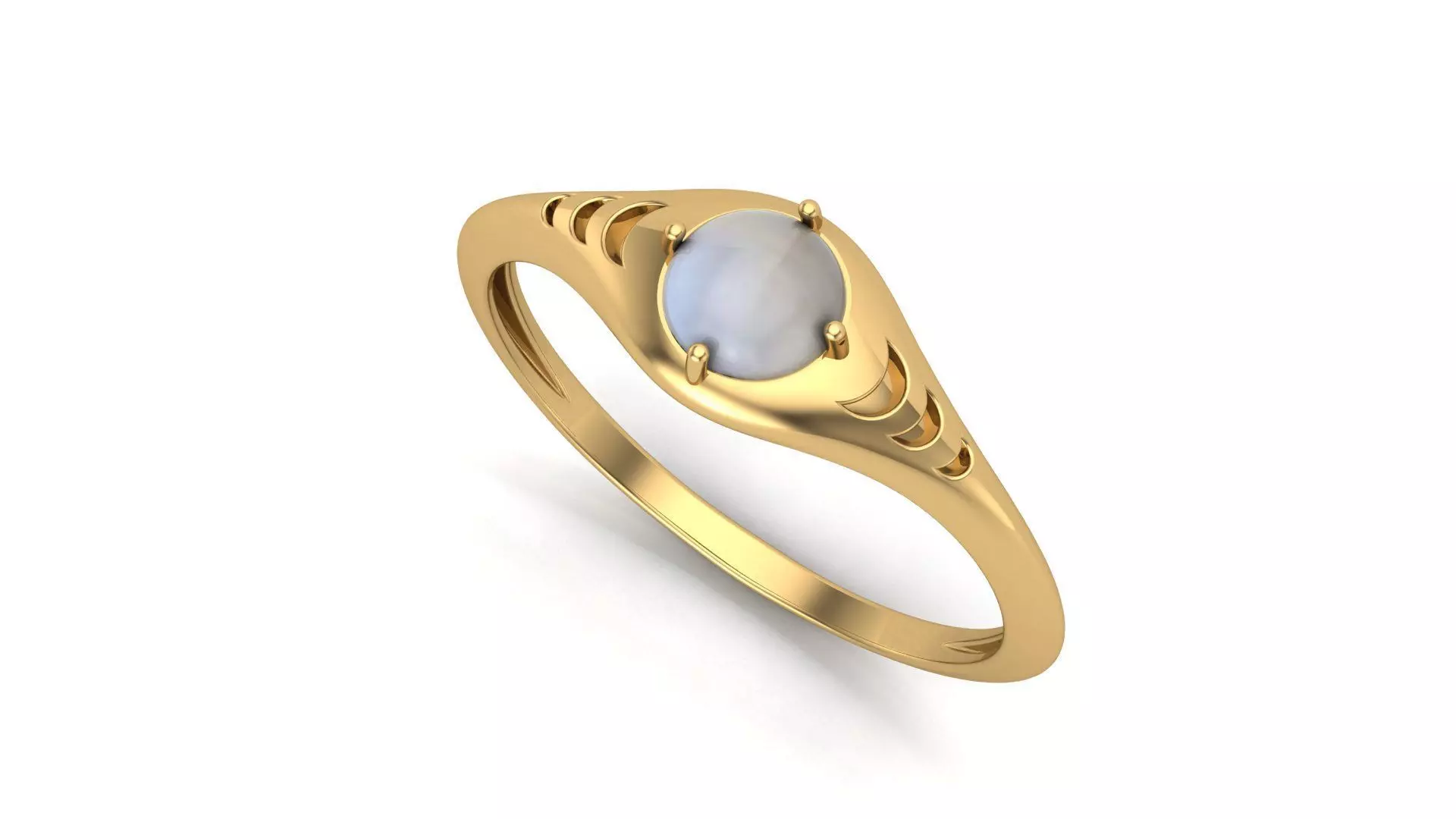 Cabochon Ring 3D print model