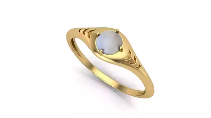 Cabochon Ring 3D print model