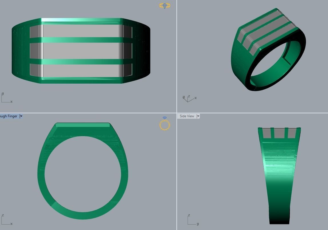 ring men 3D print model_3