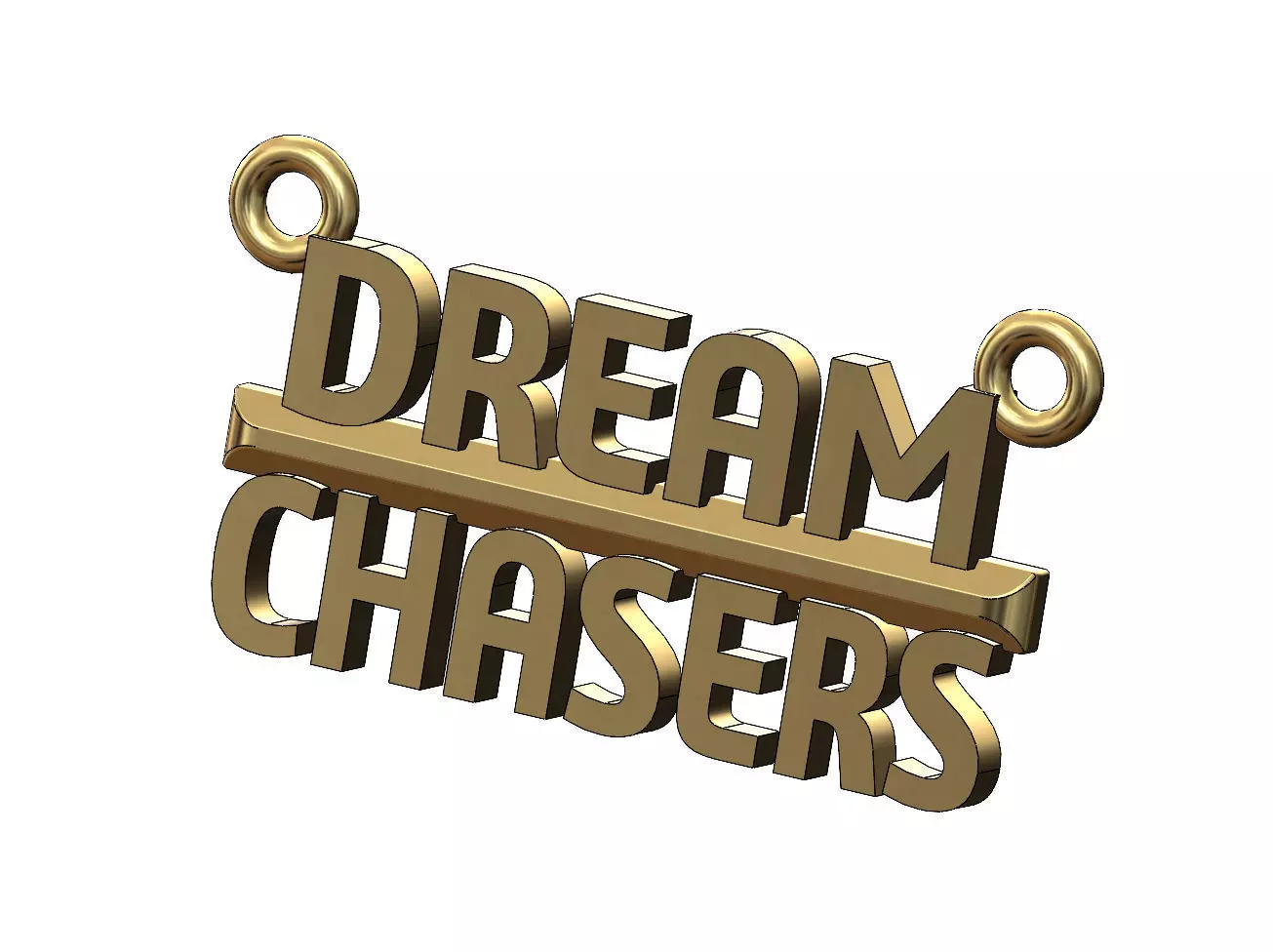 DC dream chasers simple pendant charm 3D print model