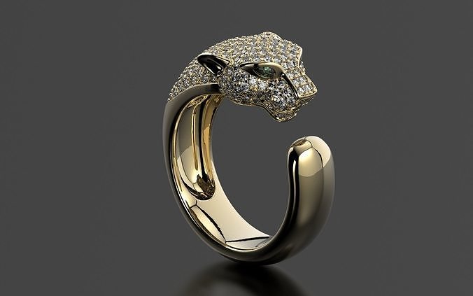 PANTHERE DE CARTIER Ring 3D print model
