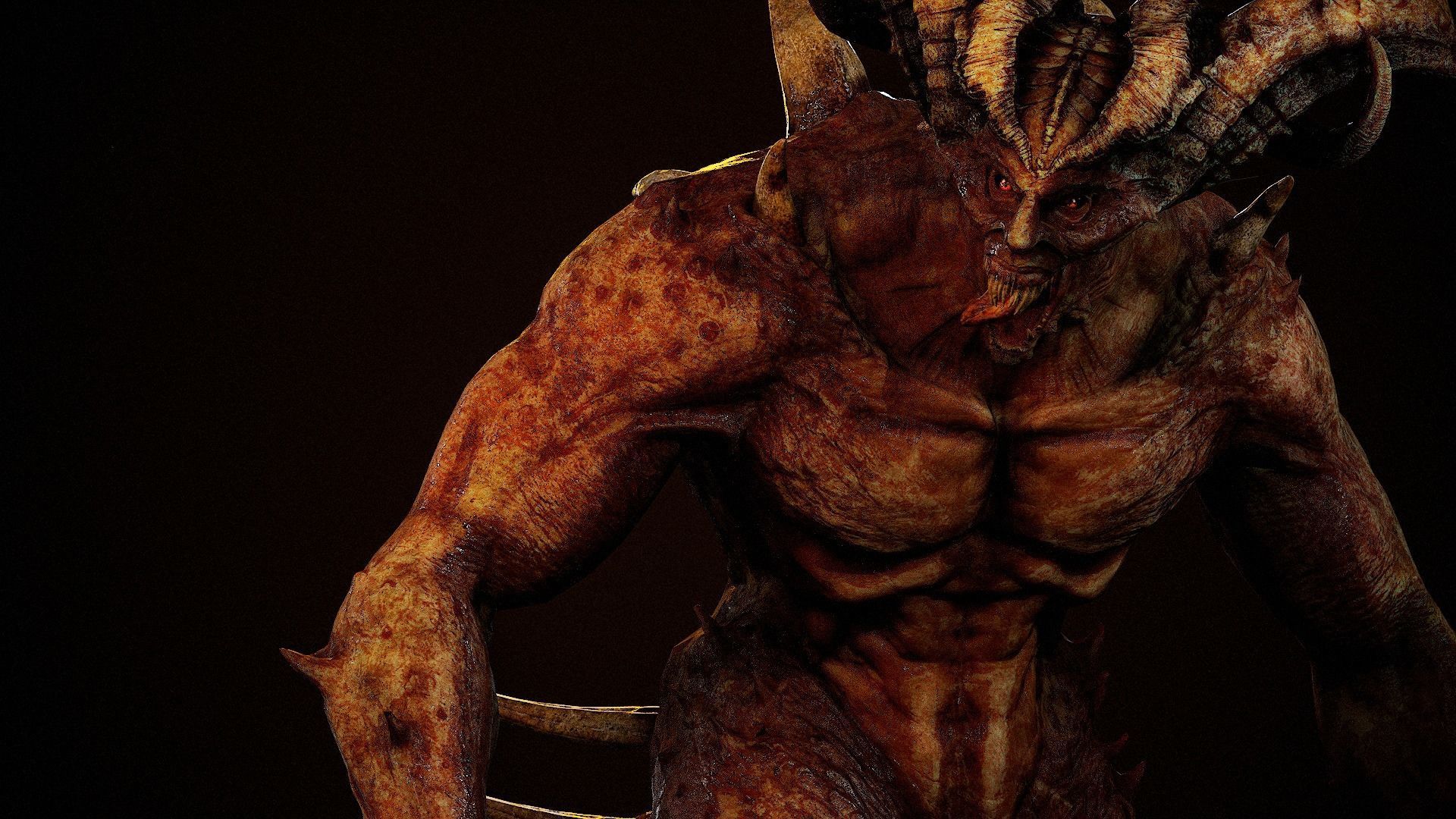 Demon lord Low-poly 3D model_11