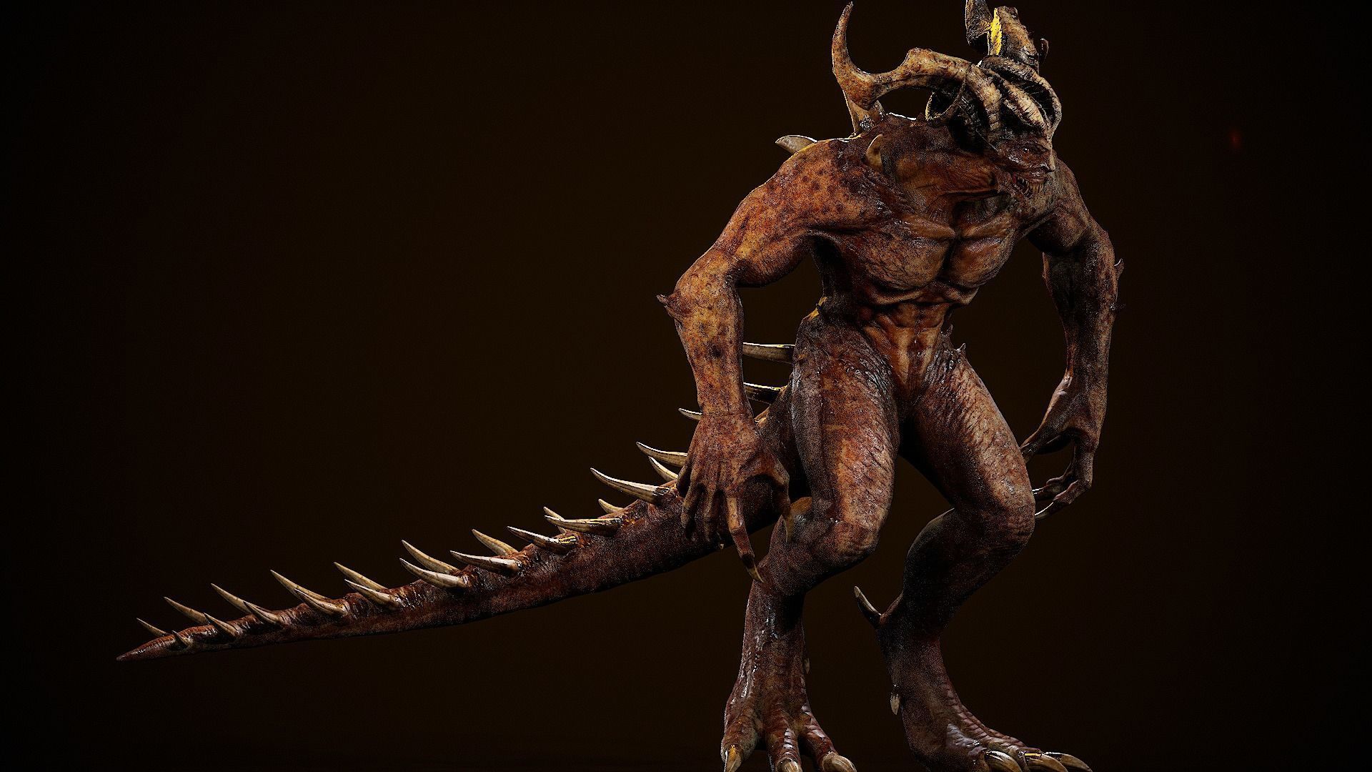 Demon lord Low-poly 3D model_7