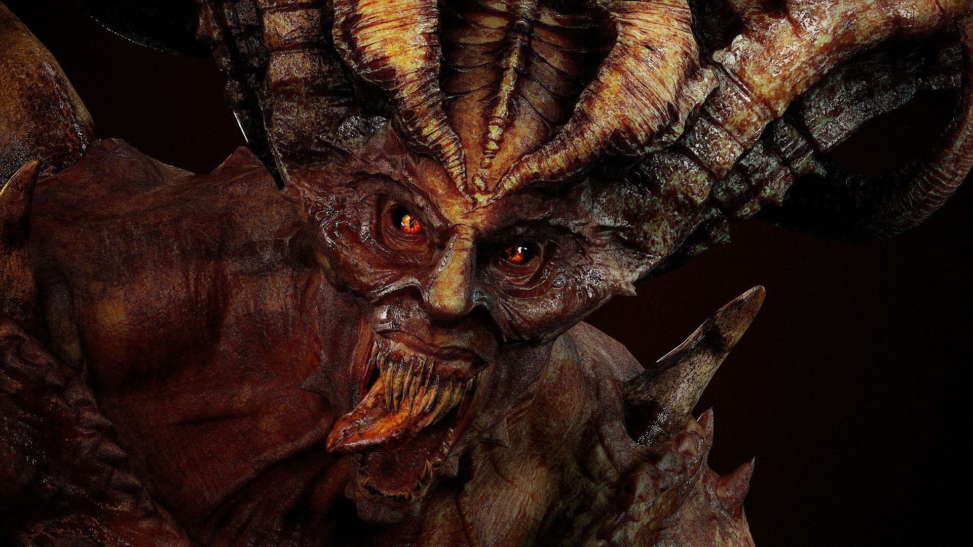 Demon lord Low-poly 3D model_1