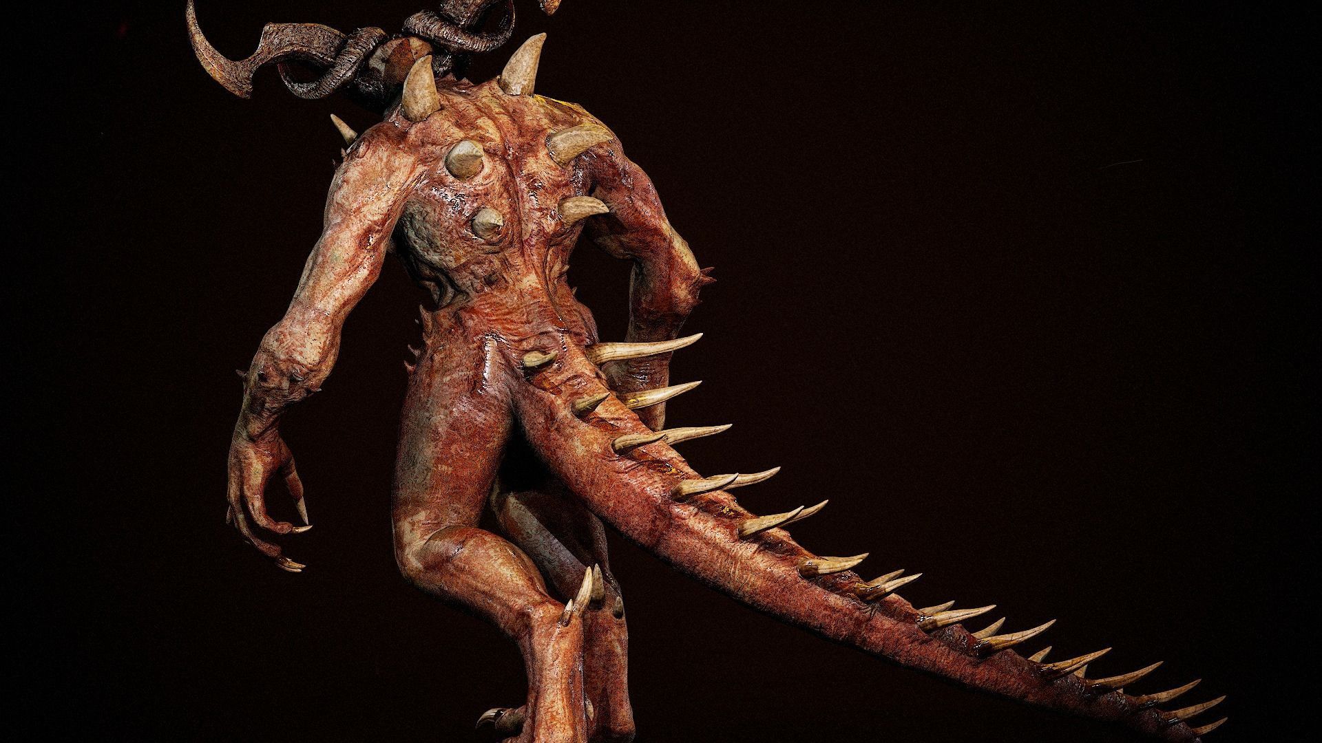 Demon lord Low-poly 3D model_10