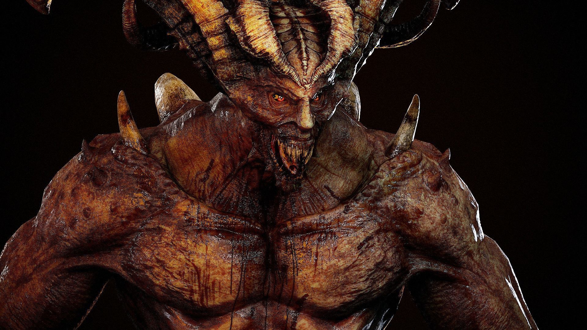 Demon lord Low-poly 3D model_13