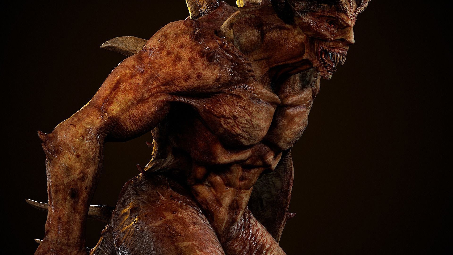 Demon lord Low-poly 3D model_5