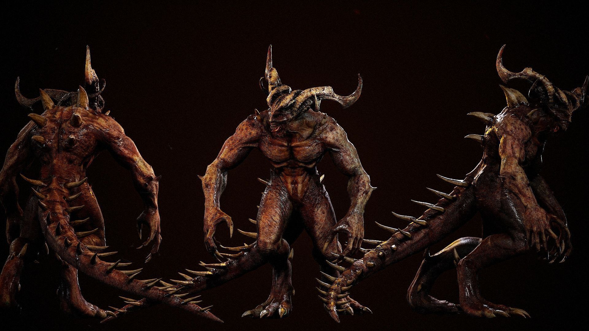 Demon lord Low-poly 3D model_4