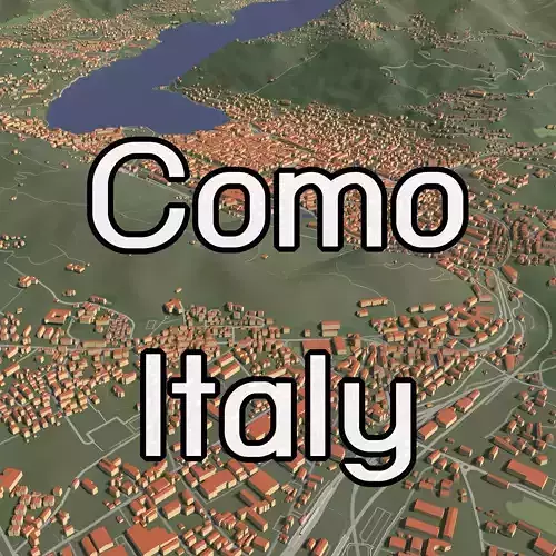 Como Italy - city and urban 3D model
