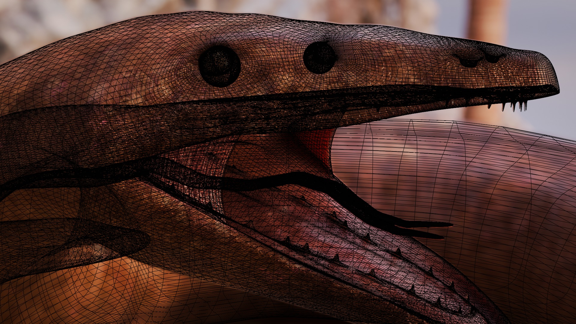 Titanoboa Snake Low-poly 3D model_18