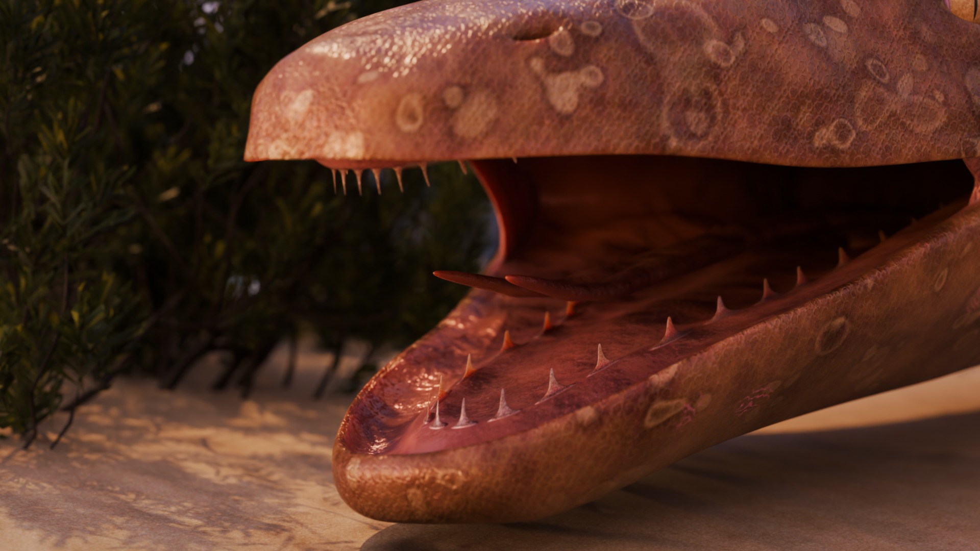 Titanoboa Snake Low-poly 3D model_6