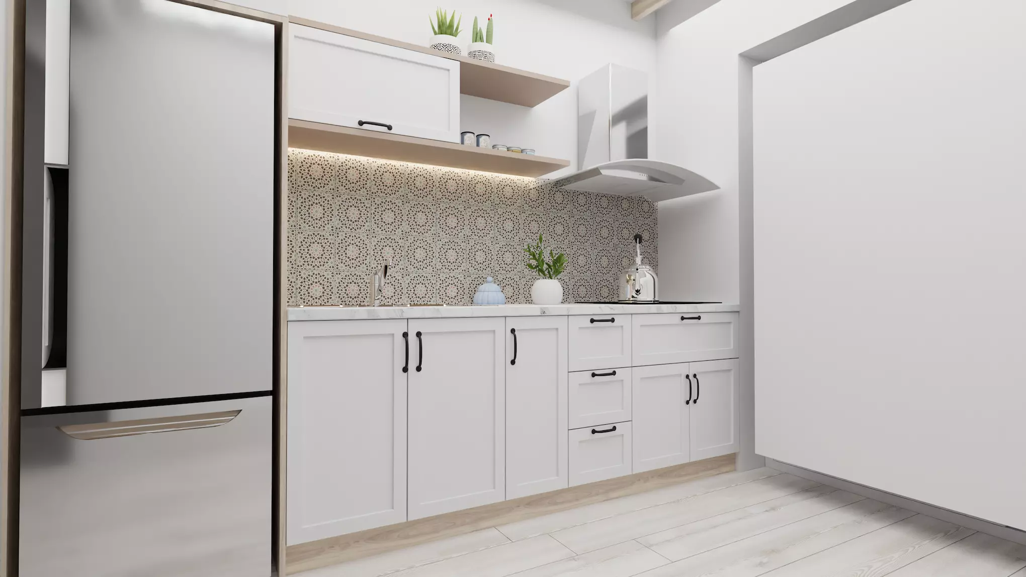 Interior Kitchen Design Scene Free 3D model