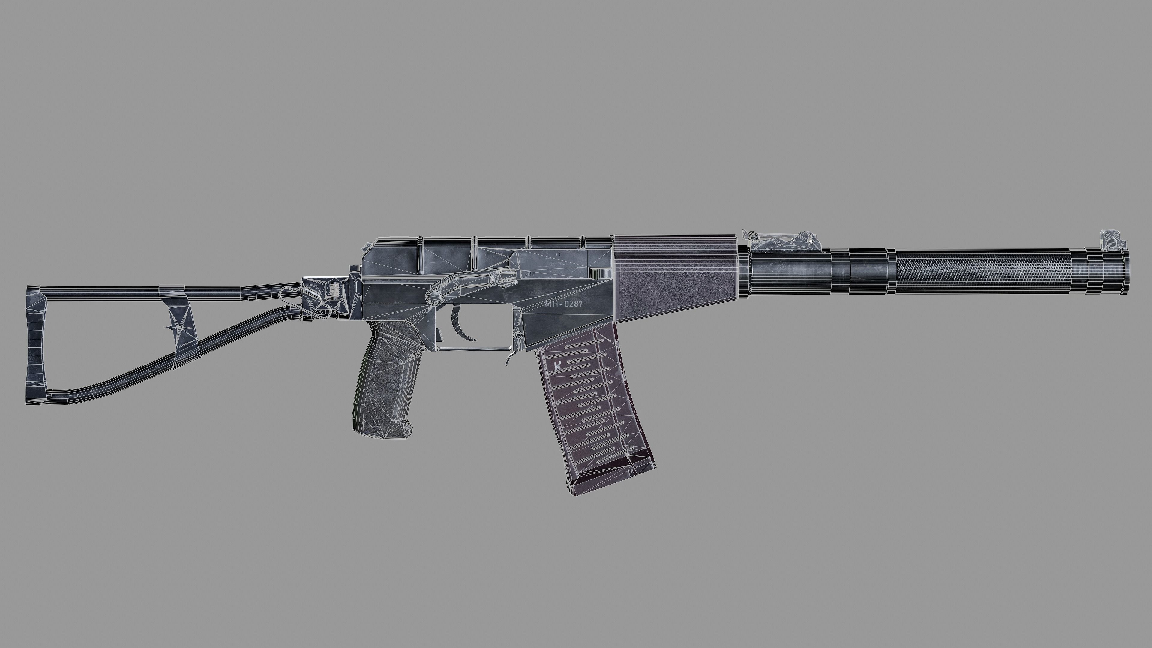 AS VAL Low-poly 3D model_9