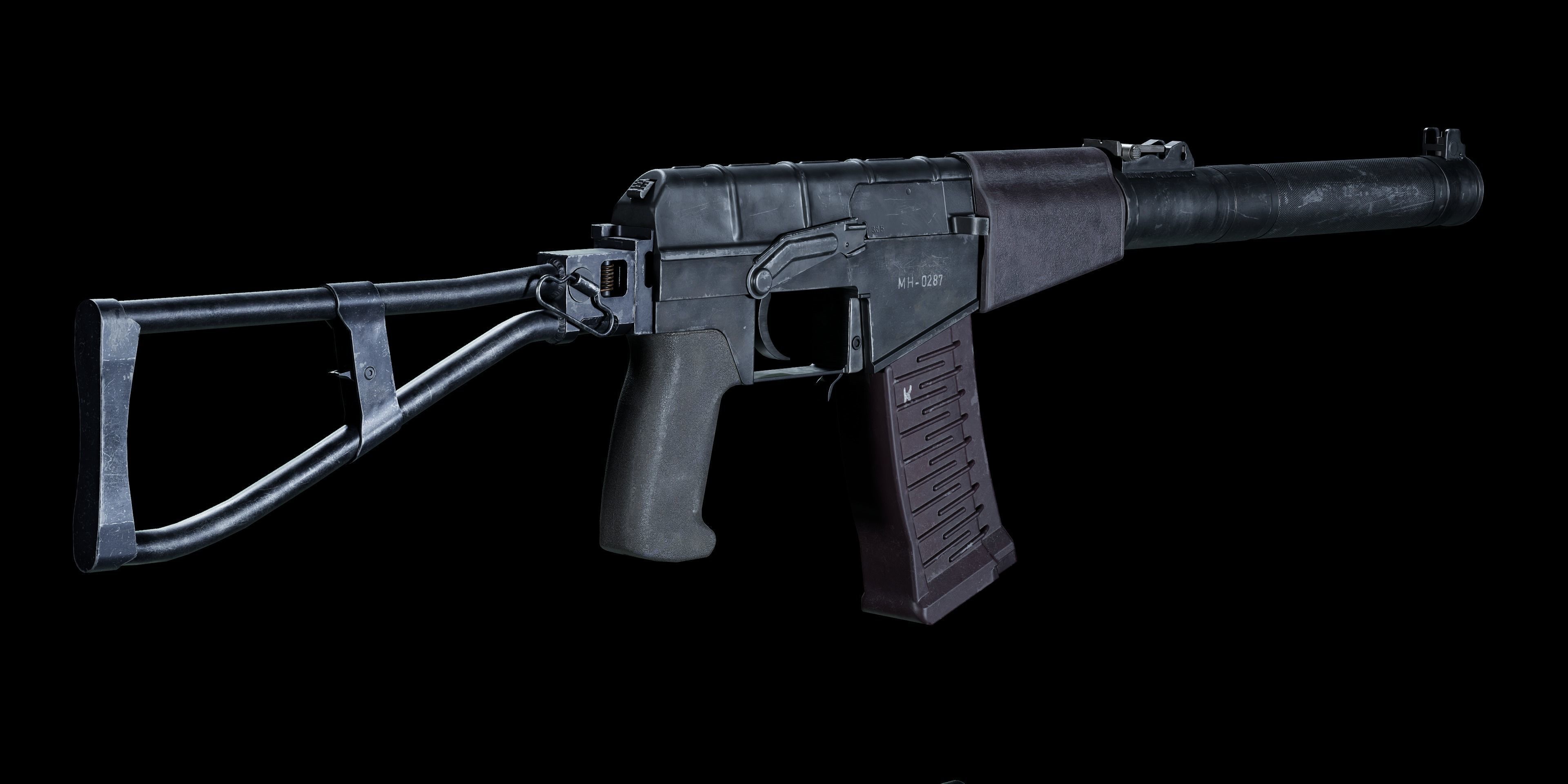 AS VAL Low-poly 3D model_5