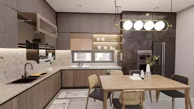 Interior Kitchen Design Scene