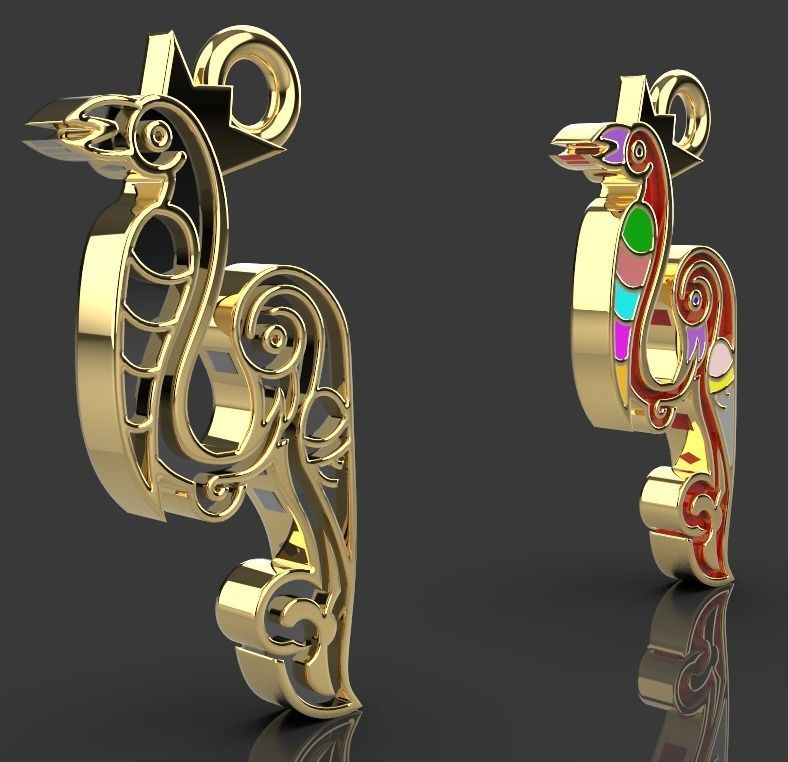 Armenian letters 3D print model_5