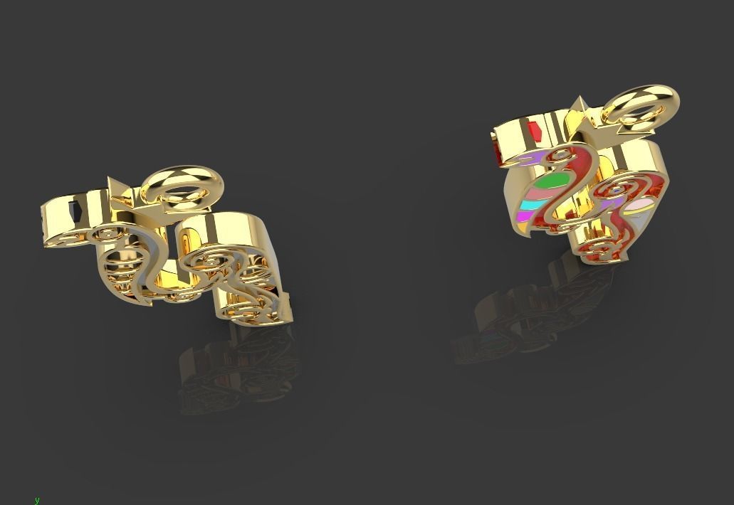 Armenian letters 3D print model_4