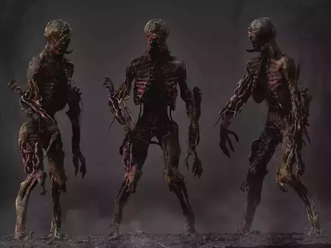 Horror Creature  Low-poly 3D model