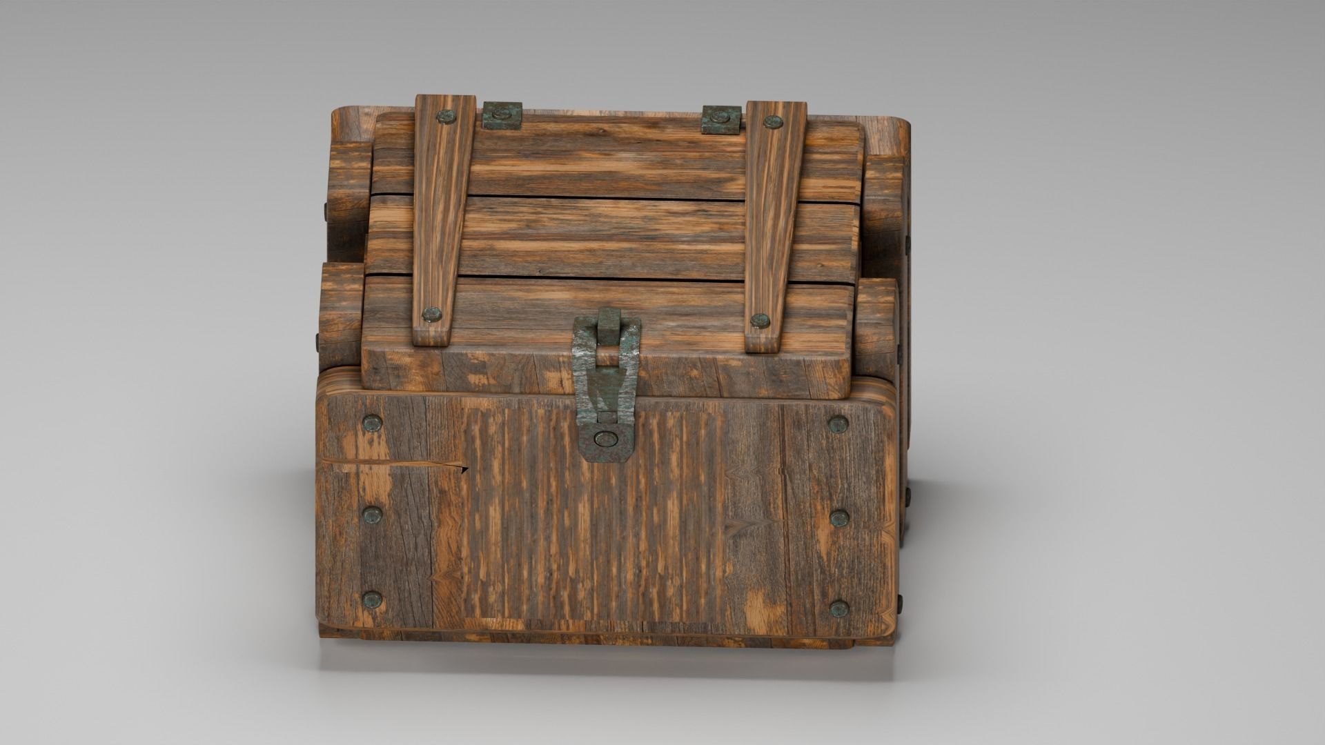 Treasure Chest -  wooden 3D model   3D model_1