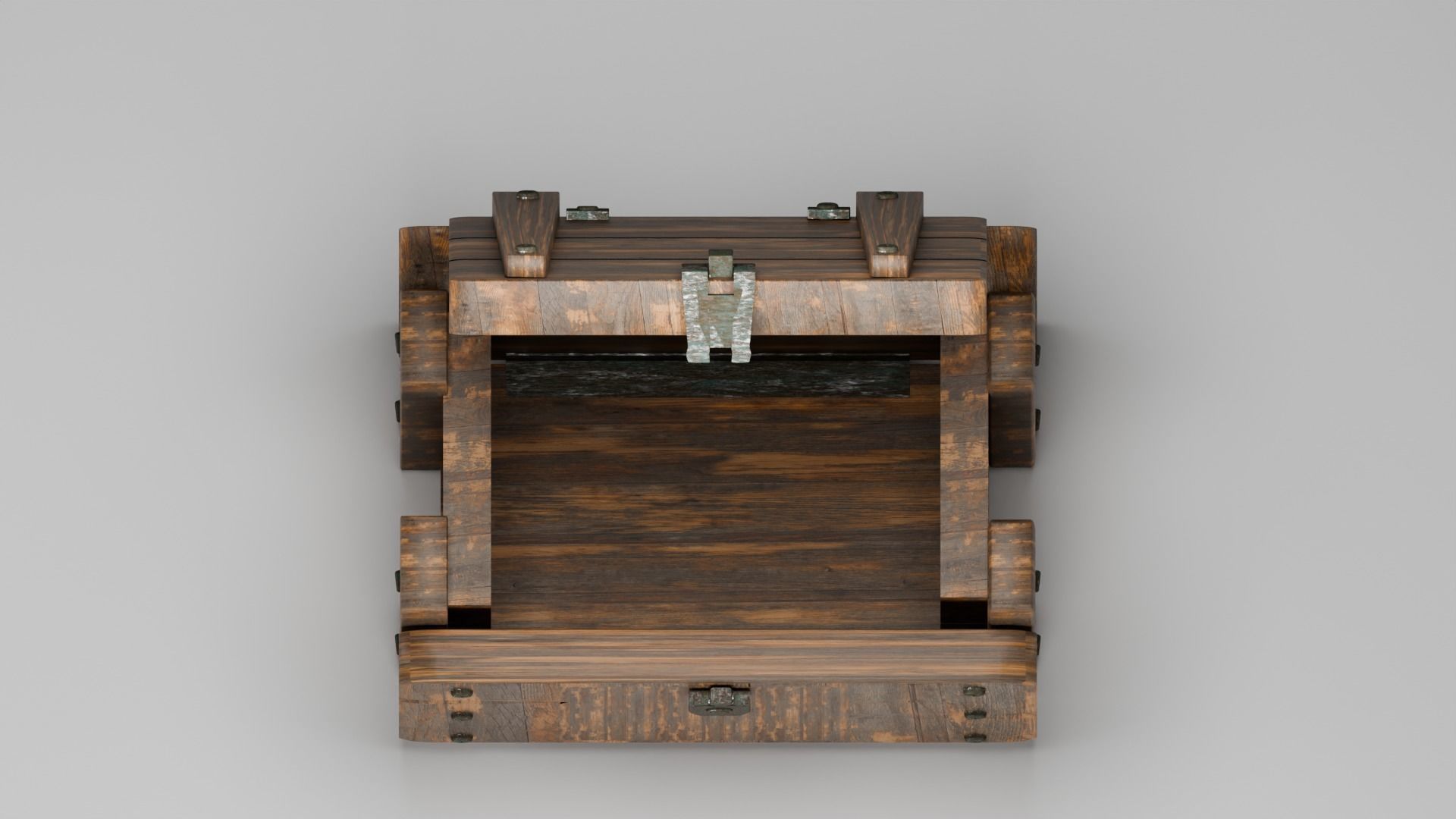 Treasure Chest -  wooden 3D model   3D model_3