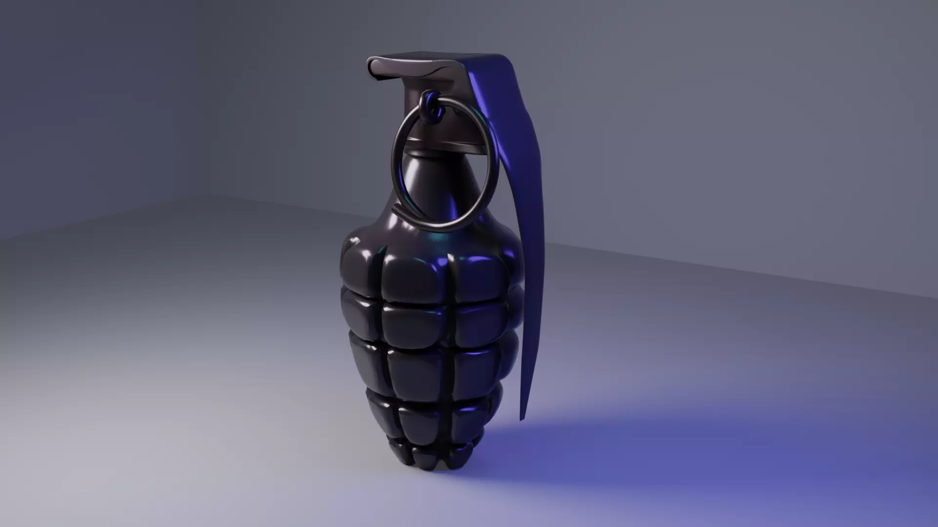 Hand grenade rendering 3D model Free low-poly 3D model