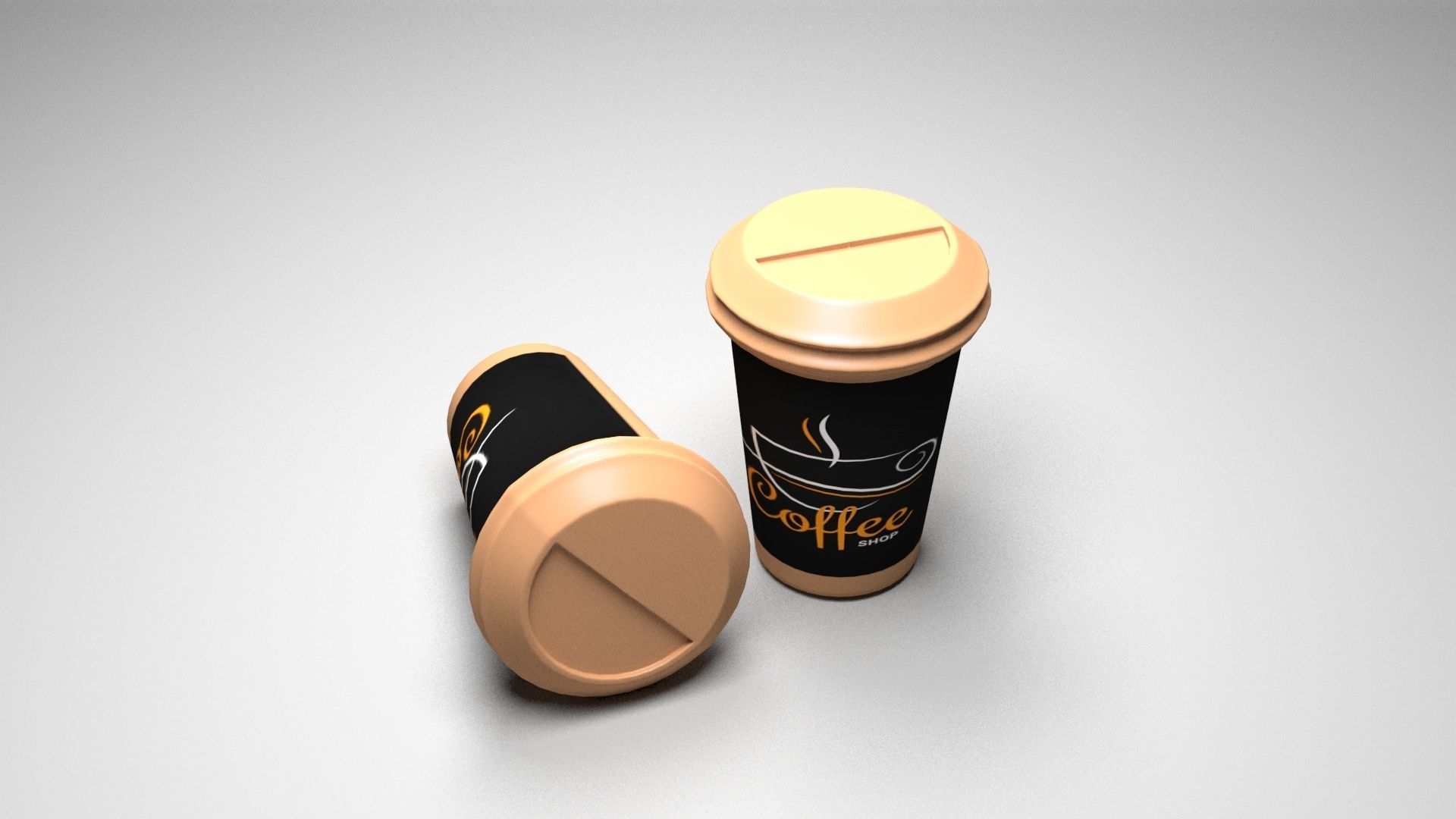 Coffee Cup Free low-poly 3D model_6