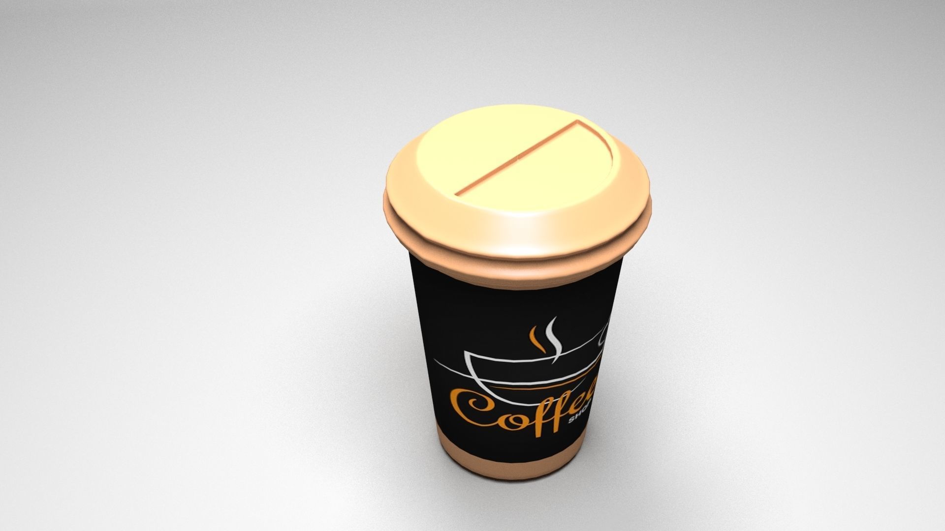 Coffee Cup Free low-poly 3D model_4