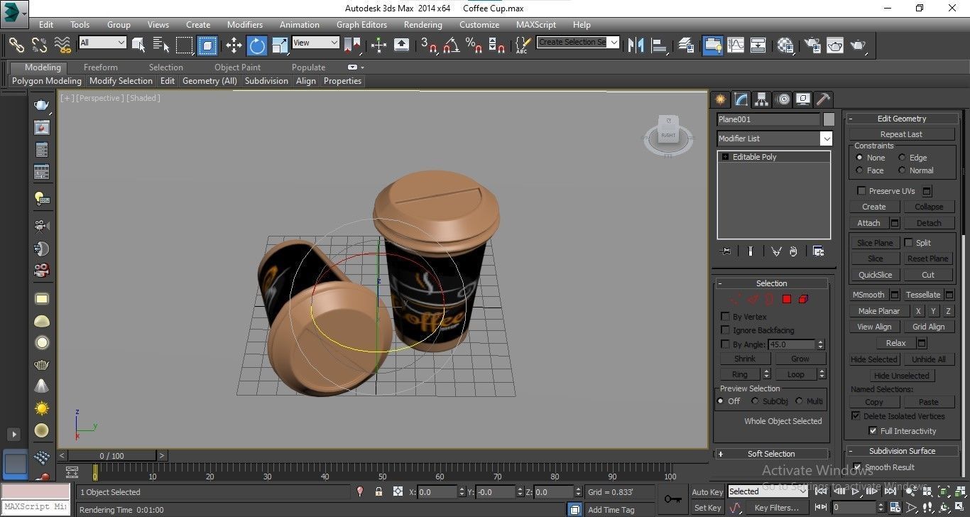 Coffee Cup Free low-poly 3D model_7